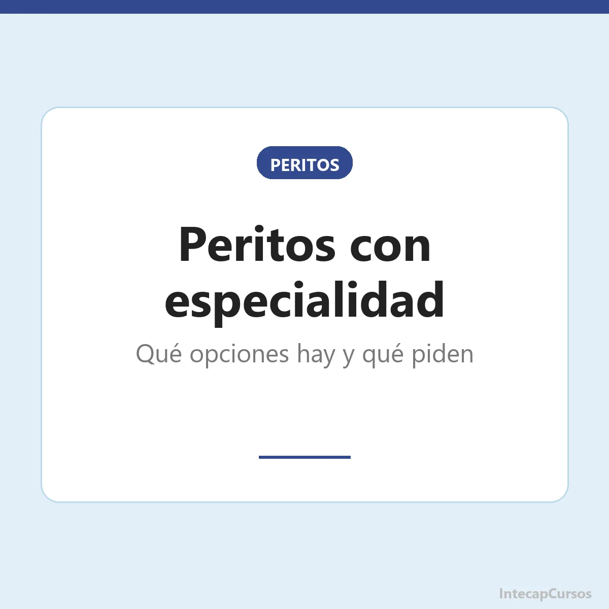 Peritos con especialidad en INTECAP