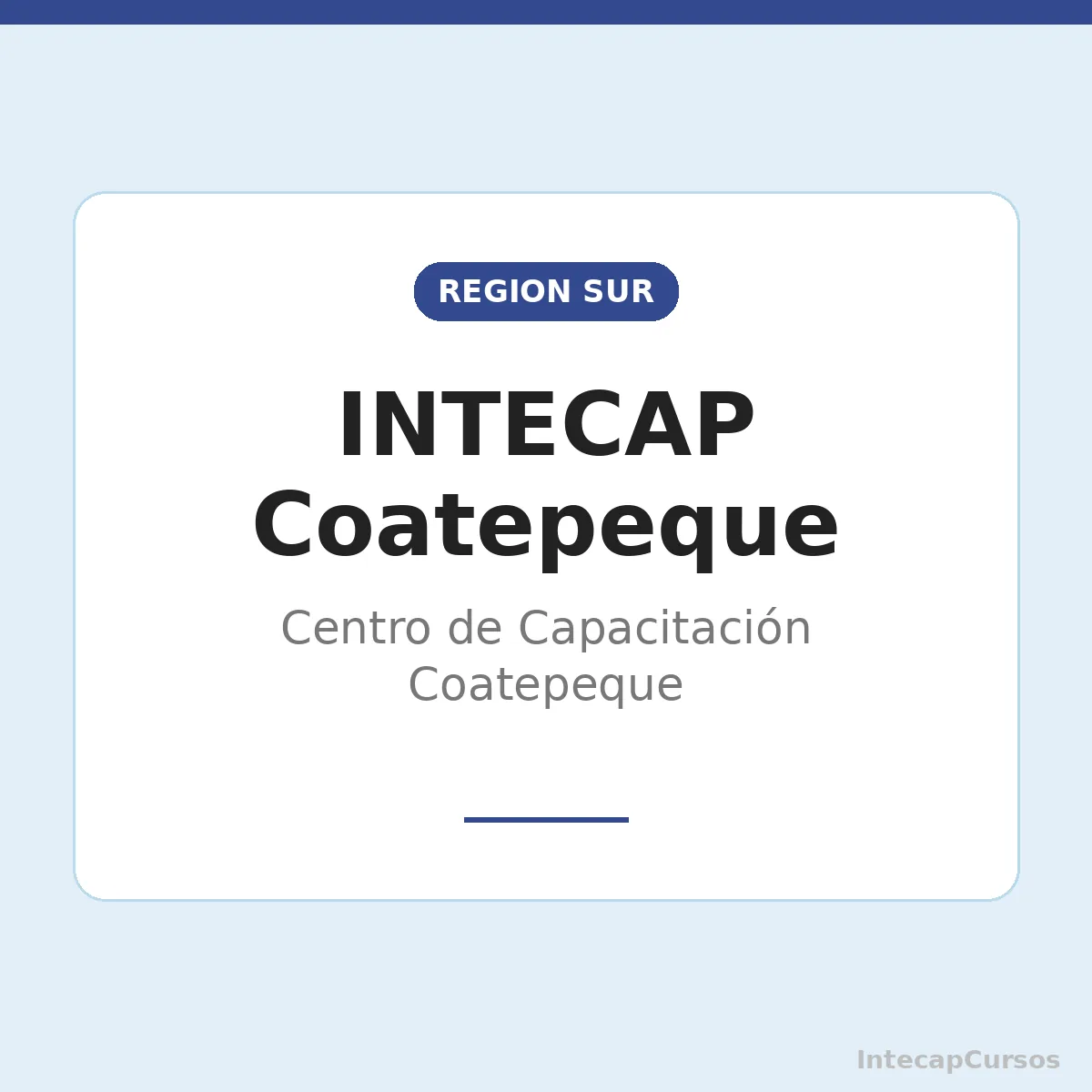 INTECAP Coatepeque: Centro de Capacitación Coatepeque