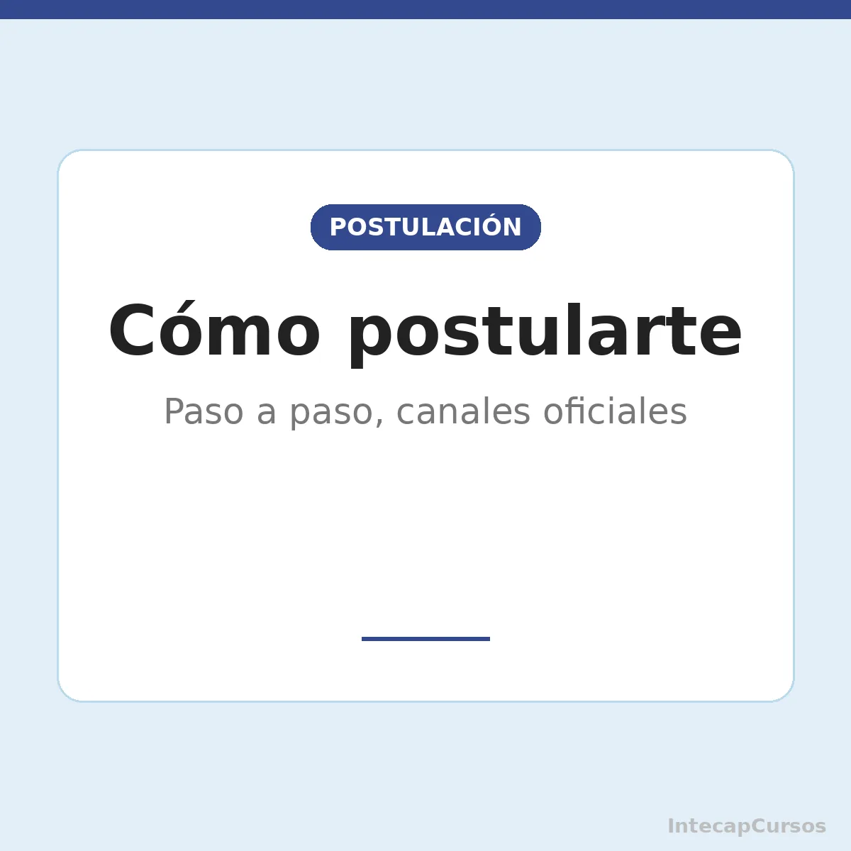 Cómo postularte a una plaza de instructor de INTECAP