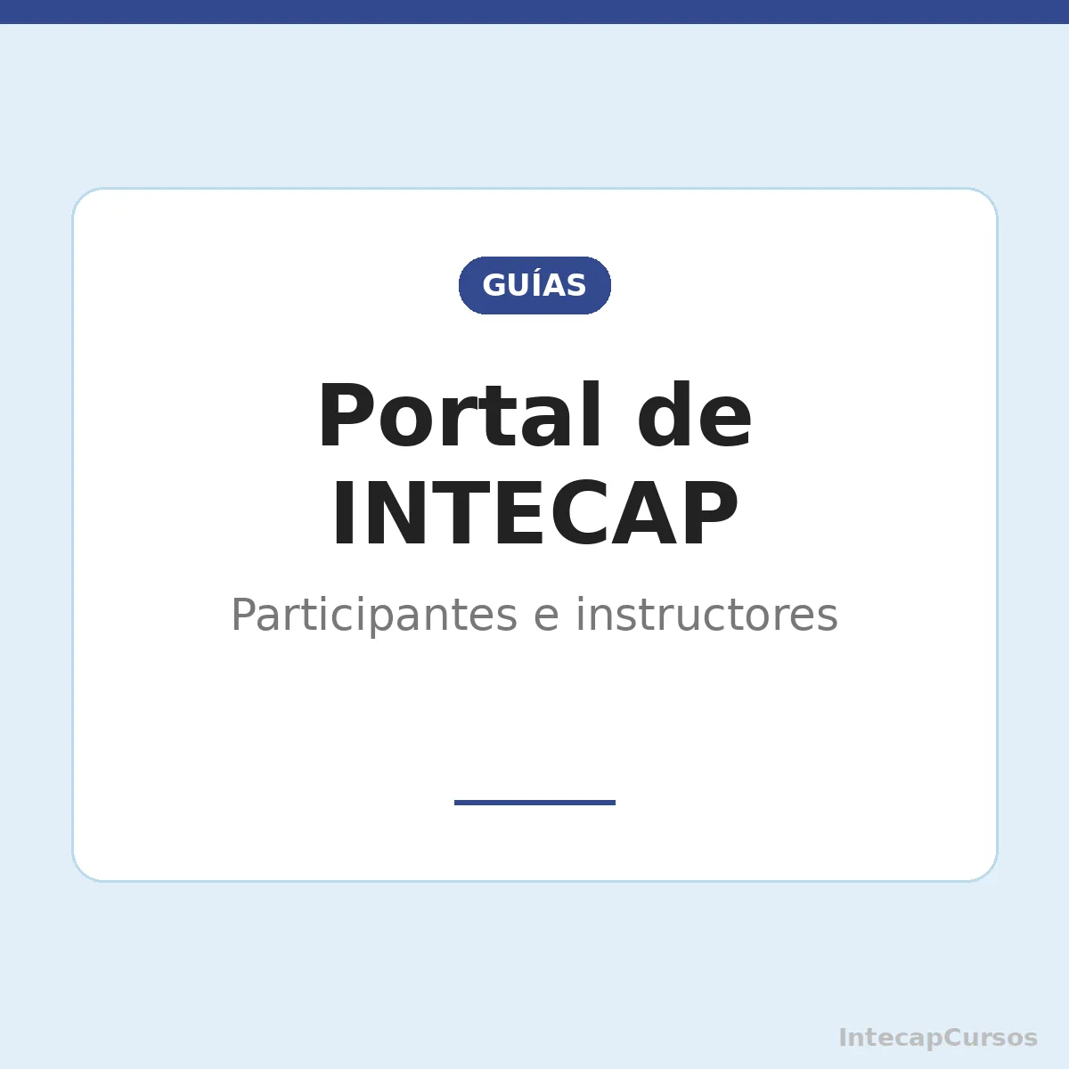 Portal de INTECAP: guías para participantes e instructores