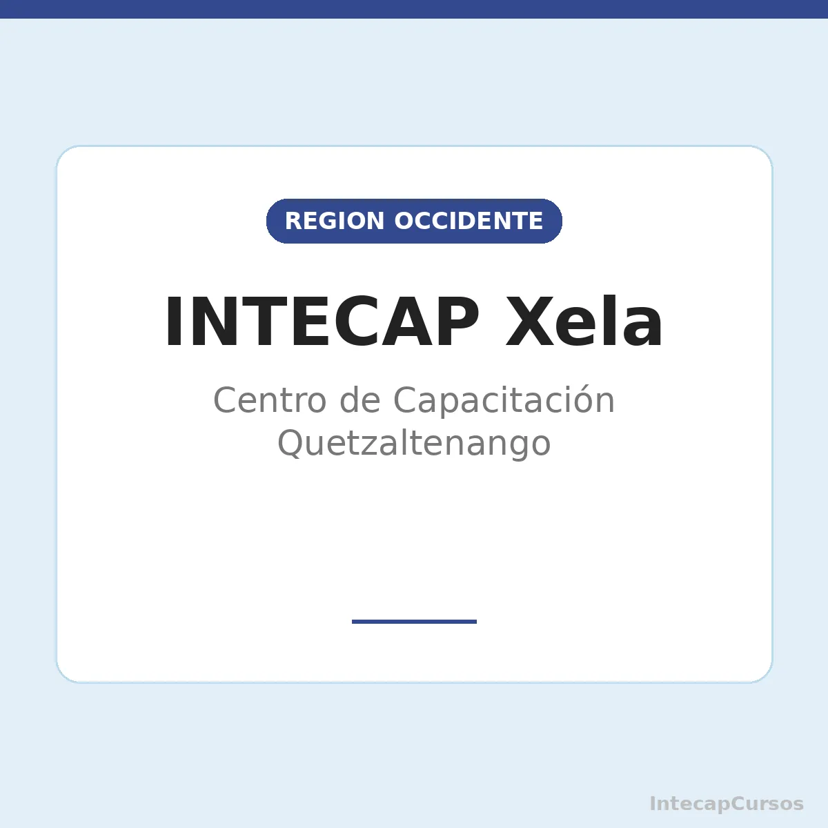 INTECAP Xela: Centro de Capacitación Quetzaltenango