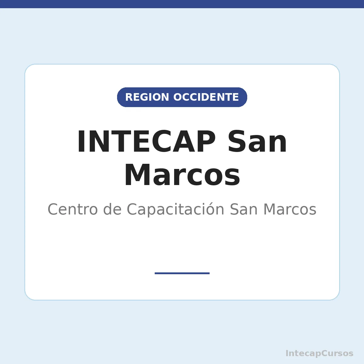 INTECAP San Marcos: Centro de Capacitación San Marcos