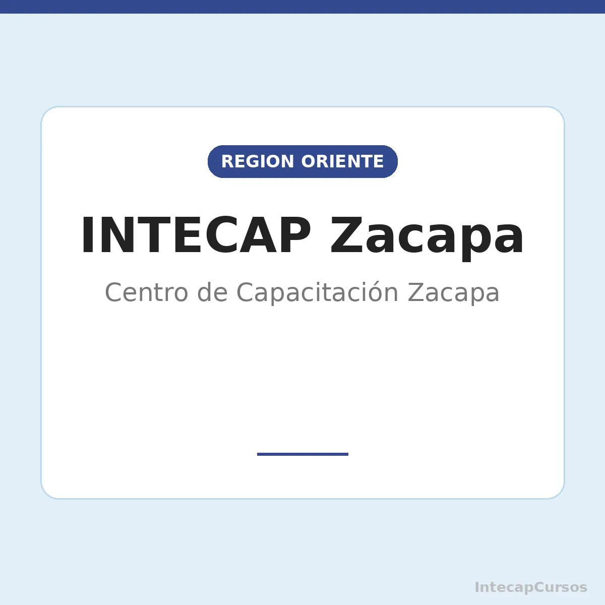 INTECAP Zacapa: Centro de Capacitación Zacapa