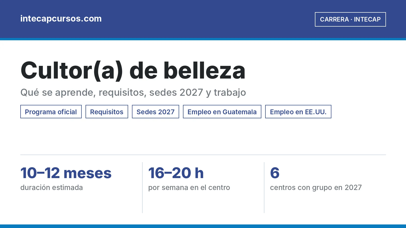 Cultor(a) de belleza en el INTECAP: guía de la carrera