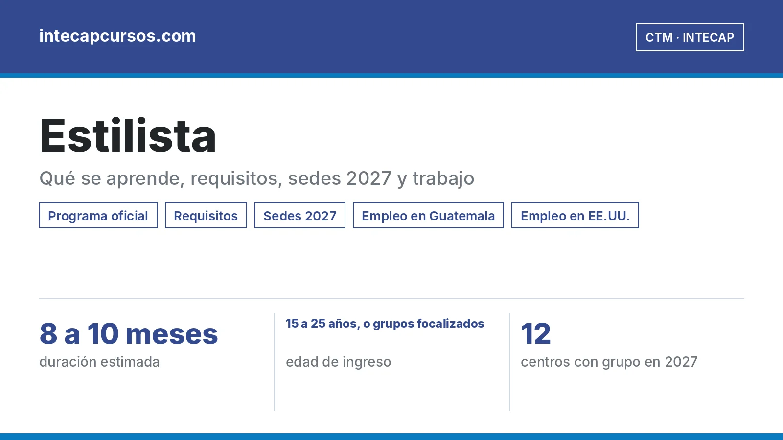 Estilista (CTM, INTECAP): guía de la carrera