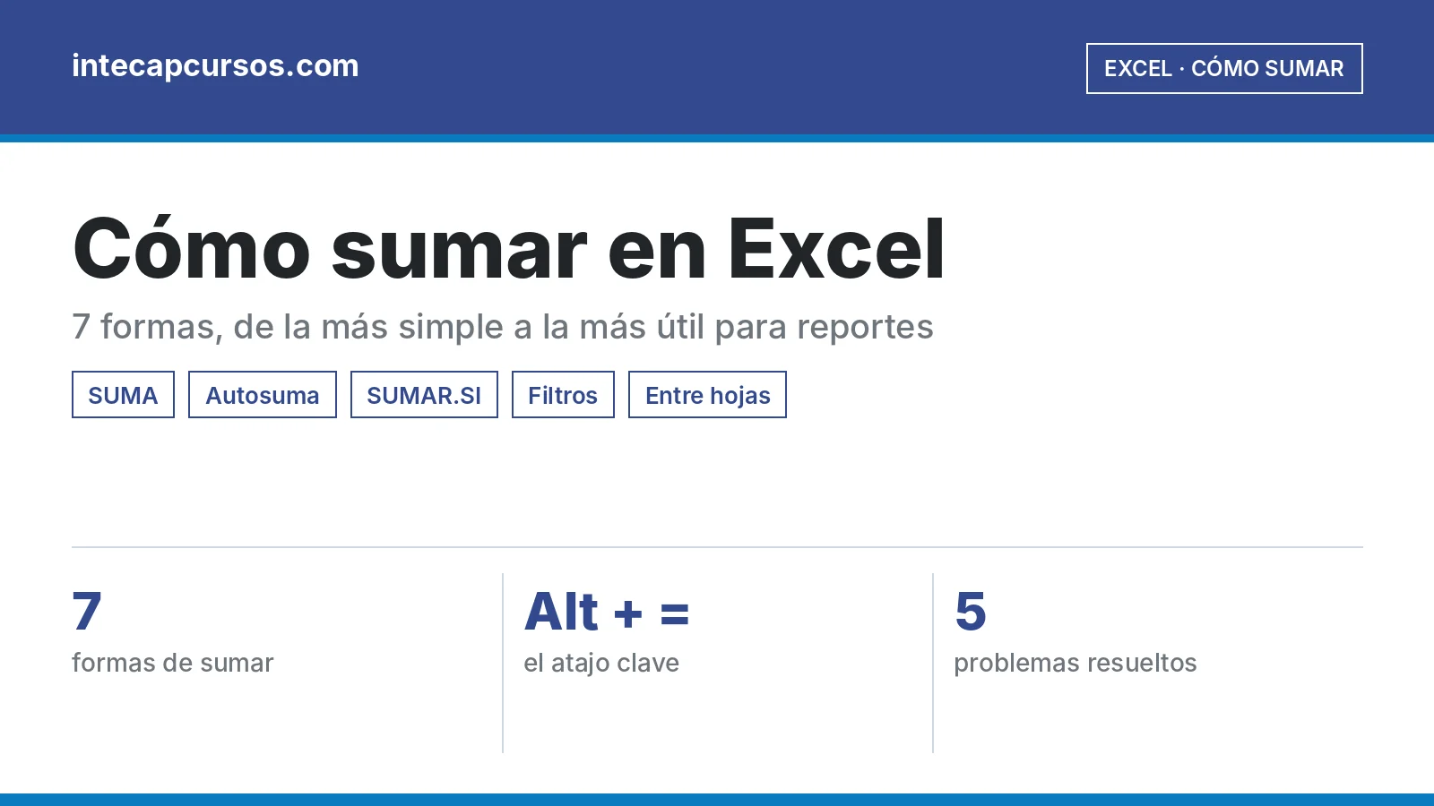 Infografía: excel sumar destacada