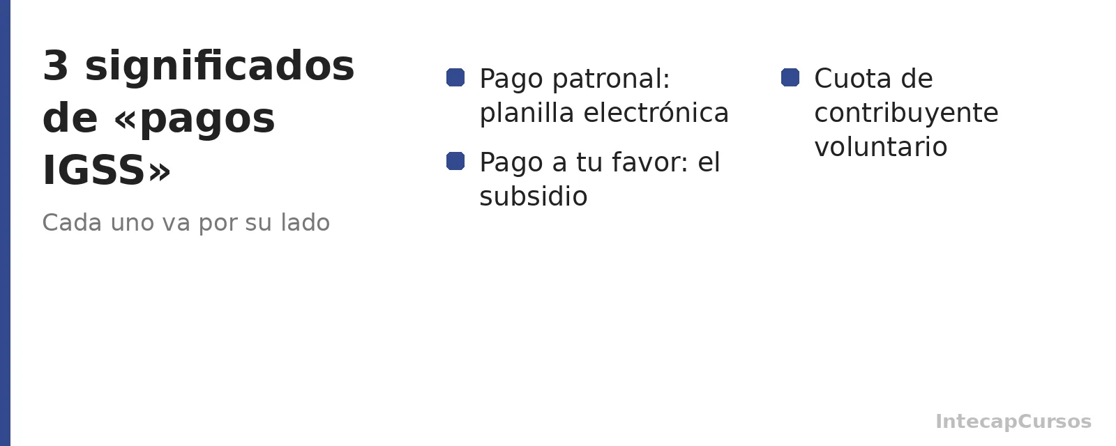 Los 3 significados posibles de pagos IGSS
